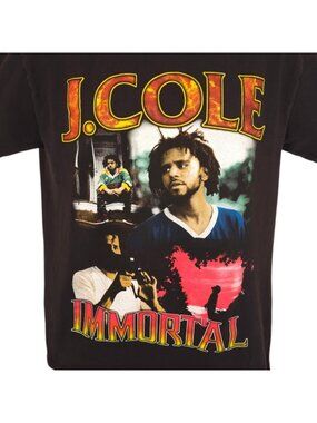 J Cole Shirt Mens Size Medium Black Immortal Rap Hip Hop